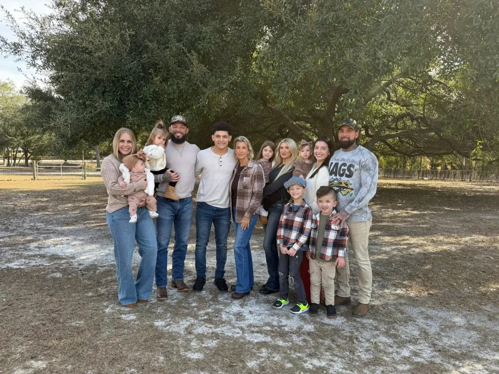 Powell family members gathered together